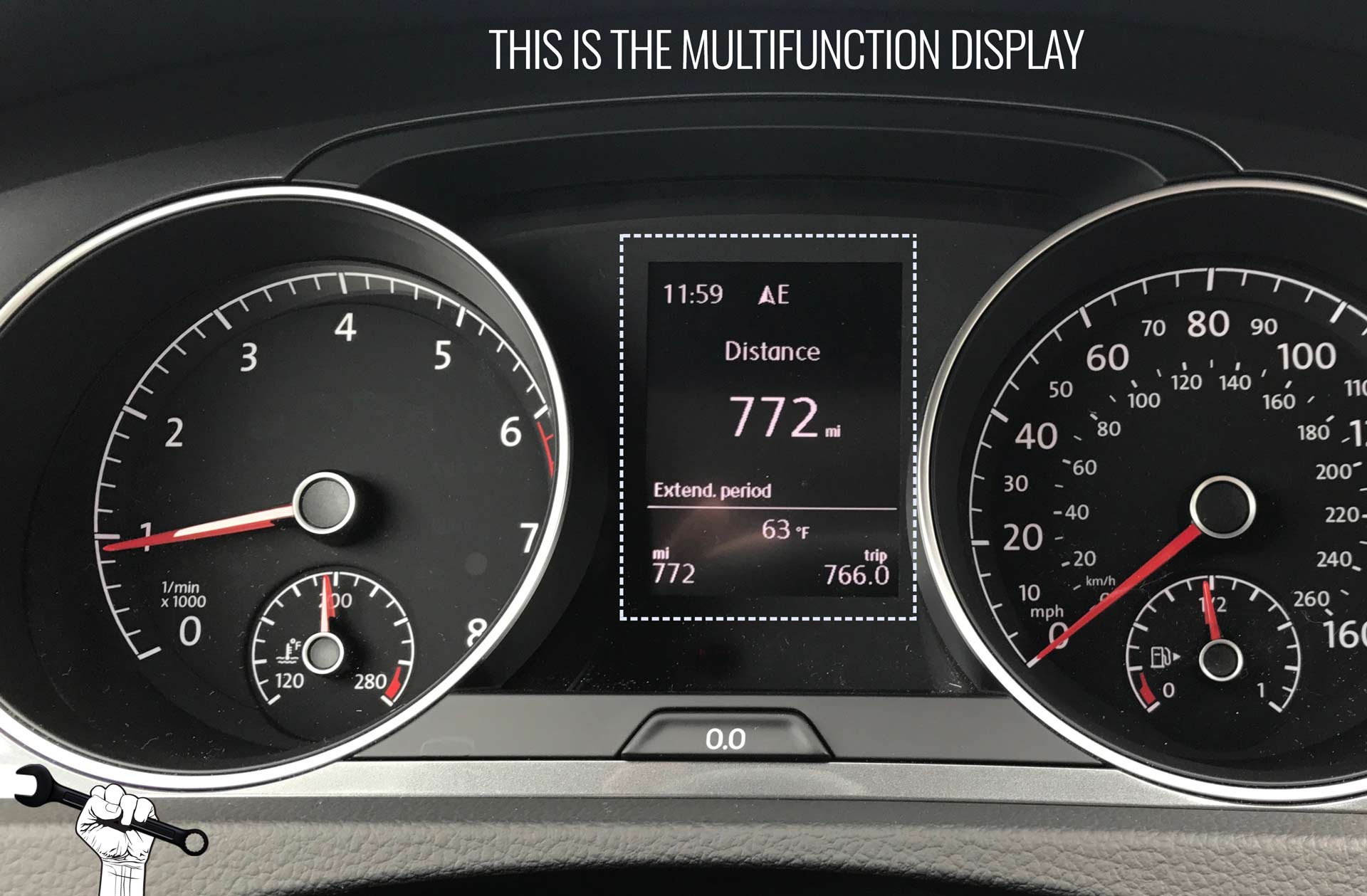 Multifunction Display in VW Golfs