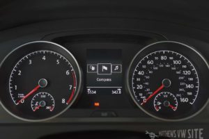 Navigation/Compass page in the VW Driver Information Display