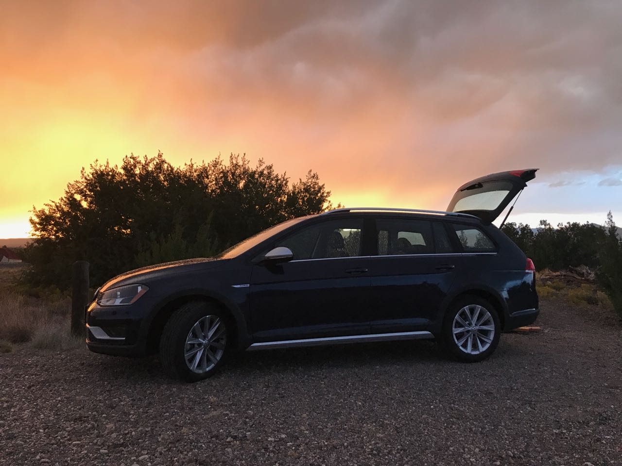 Alltrack with rear hatch open